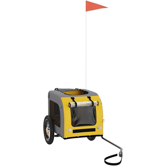 Причіп для велосипеда для собак жовтого та сірого кольорів, Oxford-Gewebe та залізо, LH62839