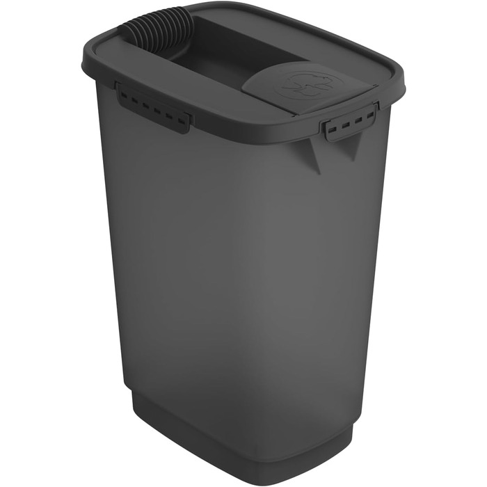 Контейнер для корму Rotho Cody 25 л з кришкою і дозатором, пластик без BPA, 33x25x46,3 см
