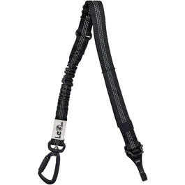 Автомобільний поводок для собак LeoPets: безпечний та регульований, 30-90 см, з карабіном, світловідбиваючий, чорний