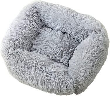 Килимок для собак великий, зручний, теплий, м'який, плюшевий, для глибокого сну. Підходить для собак маленьких, середніх та великих порід (L, 80 x 70 x 18 см, XL(95*72*18cm), світло-сірий)