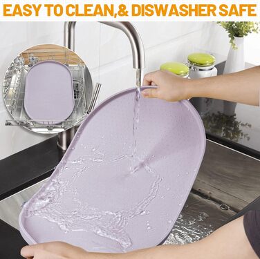 Водонепроникний силіконовий килимок для годівлі тварин Hubulk з високим бортиком, для собак та котів, захист від розливу, розмір 48.3 x 19 дюймів