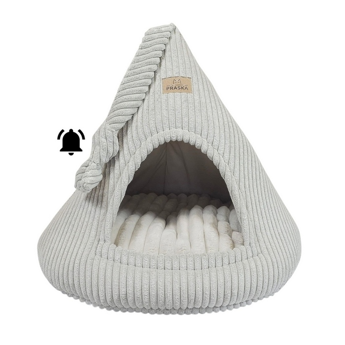 Будиночок-лежак для котів RATTLE CAT CAP з іграшкою, до 8 кг, 50 см, різні кольори