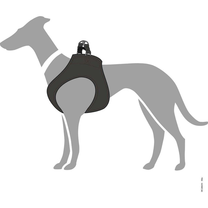 Шлея для собак HUNTER Hilo з натуральної шкіри, чорна, розмір XS, для маленьких порід