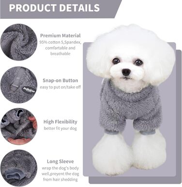 Пуловер для собак, теплий зимовий пуловер для маленьких собак, флісовий пуловер для цуценят, одяг для собак, пуловер для домашніх тварин для маленьких та середніх собак (L)