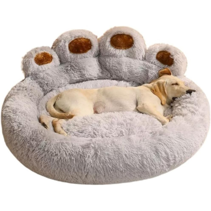 SWZEC Elegare Lidi - Велике ліжко для тварин у вигляді лап (Сірий, S - 50 см)