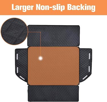 Захист для багажника автомобіля WOWBABEPETS: водовідштовхувальний килимок для собак у SUV, Vans. Великий розмір, неслизький.