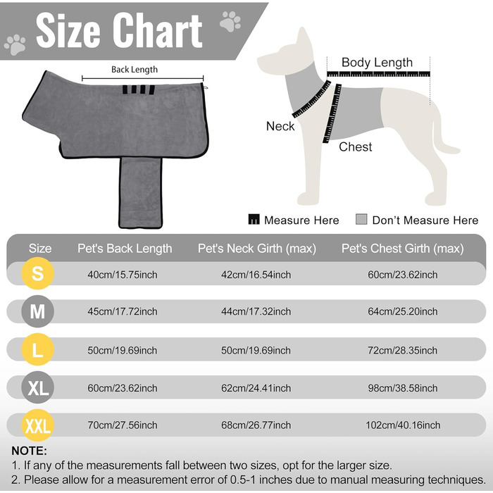 Рушник для собак HezzLuv: ультрапоглинаючий, з мікрофібри, для швидкого висушування, сірий