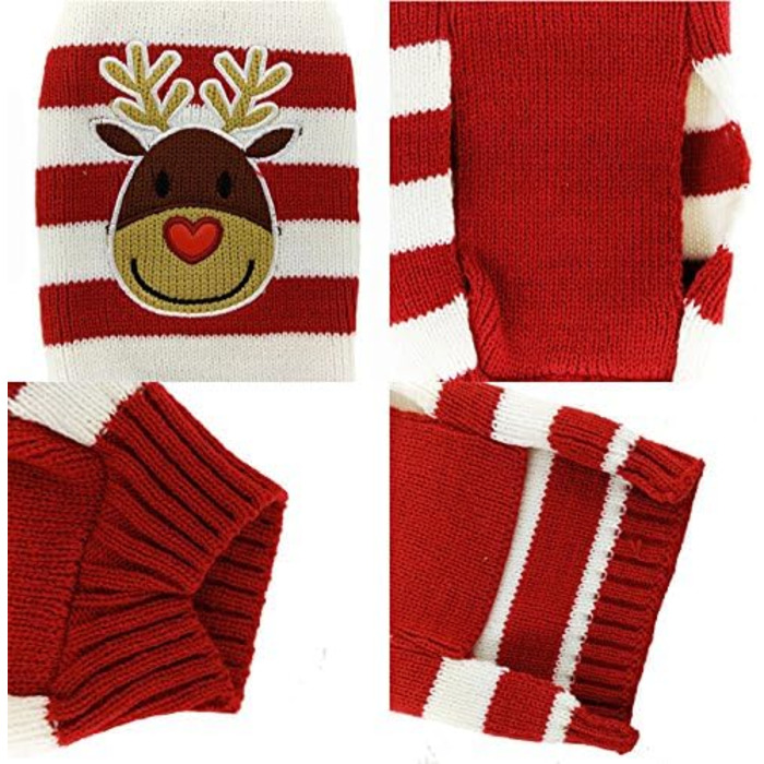 Пуловер для собак на Різдво: теплий в'язаний пуловер-роллінґ з орнаментом для цуценят та дорослих собак, розмір XXL. Ідеальний подарунок для вашого улюбленця!