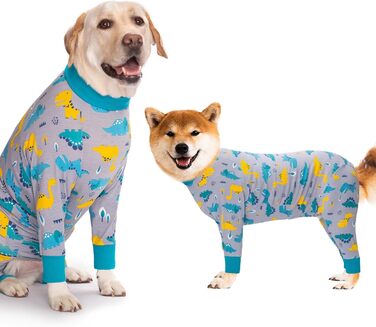 Комбінезон для собак Yeapeeto 2XL, динозавр: для відпочинку, післяопераційний, від випадання шерсті, від алергії, захист від витікання, альтернатива конусу