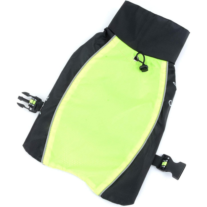 Водонепроникний дощовик для собак Ranphy середнього та великого розміру, з відбиваючими елементами, дихаючий, з захистом живота, для такс та лабрадорів, ультралегкий, безпечний, зелений, 6XL (обхват грудей: 80 см), зелено-чорний