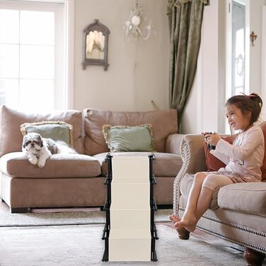 Рампа для собак в автомобіль, складана, 75 кг, 139x45x76 см (Бежева)