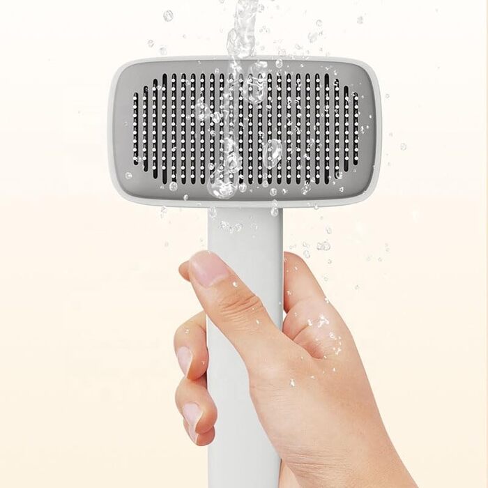 Самоочисна щітка для котів та собак Преміум-якість, для видалення відмерлої шерсті, м'який кардкомб для собак та котів з довгою та короткою шерстю, ергономічна ручка, легка у використанні