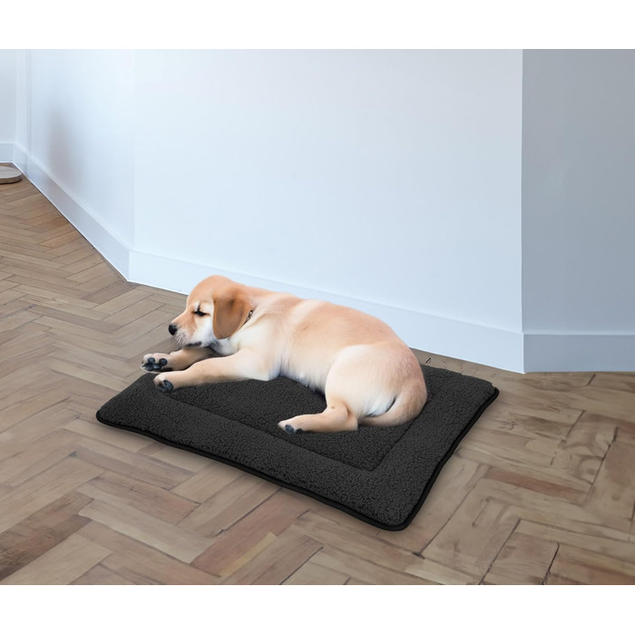 М'яка килимок для тварин Spetebo, 90 x 60 см, з неслизьким дном - ліжко для собак та котів, килимок для сну, тепла підстилка, антрацит