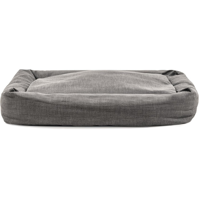 Кругле собаче ліжко Batuffolo для собак та котів, неслизьке, водонепроникне, сірого кольору, розмір M (76x76x13 см)