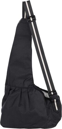 Сумка-переноска для собак та котів до 5 кг, чорна, з регульованим плечем, Oxford, для подорожей та прогулянок