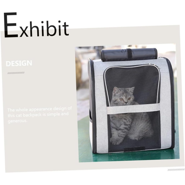 Транспортна сумка для домашніх тварин SHINEOFI з великим об'ємом, дихаюча, рюкзак для котів з практичними кишенями, зручний для подорожей