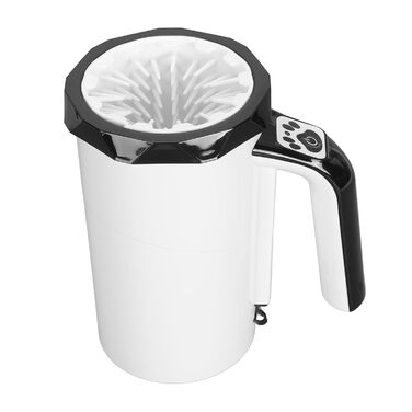 Автоматичний очищувач лап для собак, електричний, з силіконовими щетинками, портативний, біло-блакитний/чорно-білий