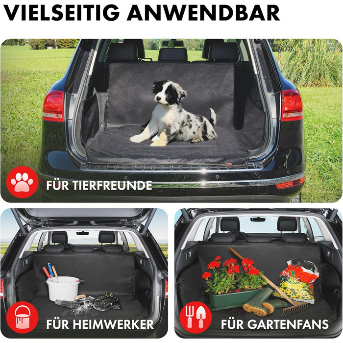 Захист для багажника WALSER Cäsar: килимок з боковим захистом, універсальний, для собак, чорний