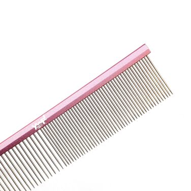Гребінець YUUP! для собак та котів з широкими закругленими зубцями з нержавіючої сталі (PINKCOMB mini)