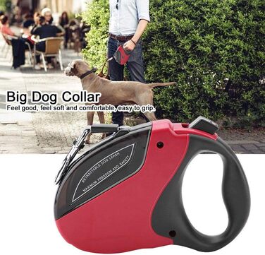 Леєнка для собак 5M з відбиваючим ефектом, автоматична, нейлонова, міцна, з нашийником, для прогулянок та дресирування