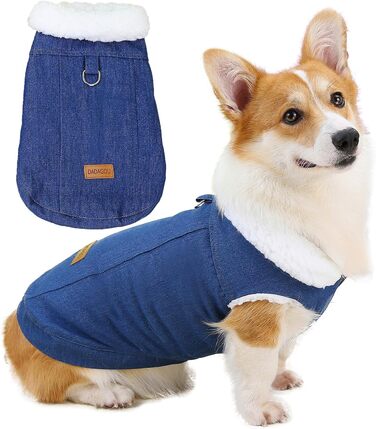 Тепла зимова куртка для собак Zunea з флісовою підкладкою, розмір 4XL, темно-синій