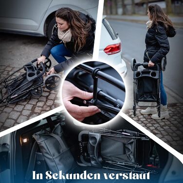 Tierbox Будь-куди: візок для собак до 10 кг, складний, для маленьких собак та котів, рожевий