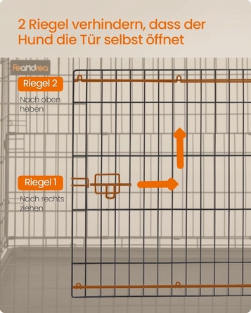 Металева клітка Feandrea для великих собак, 72,5 x 120 x 109 см