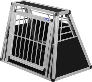 Transportbox N53 для собак - алюмінієва переноска 60x90x70 см з аварійним виходом, безпечний транспорт тварин в авто