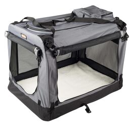 Переносна складана переносна коробка для собак 91х64х64 см (2XL, сірий)