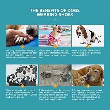 Чоботи для собак, 4 шт. Дихаючі чоботи з відбиваючими смугами, мікрофібра, шкіра, гума, рифлена підошва, захист подушечок лап (C, 8#)