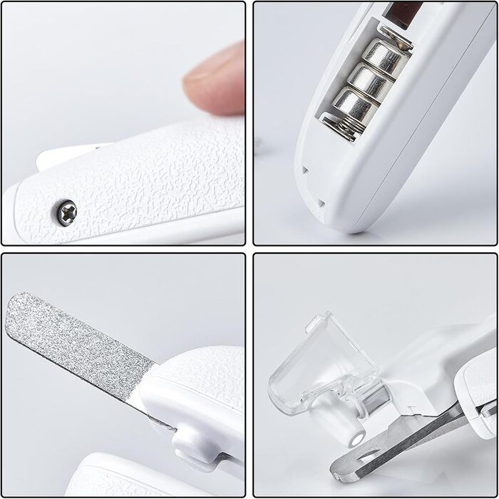 Триммер для обрізання кігтів собак та котів з LED-підсвічуванням | Бездротовий, для дому, подорожей, професійний