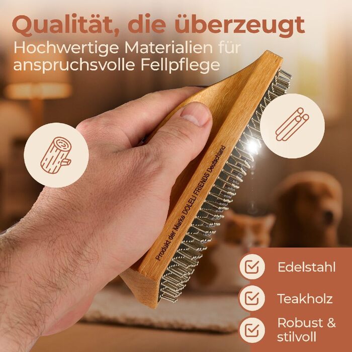 Щітка для собак великих порід Edelhaar, розмір L: вичісування, масаж, догляд за шерстю