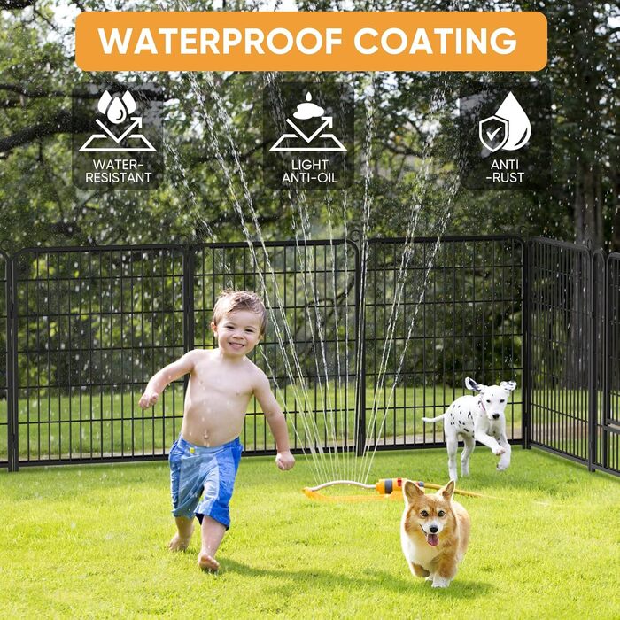 Клітка для цуценят Kidsbuddy, 12 штук, 80x65 см, автоматичне замикання, розкладна, з дверцятами, для собак та цуценят, внутрішнє та зовнішнє використання