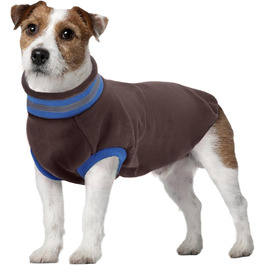 Зимовий теплий одяг для собак: теплий зимовий одяг, жилет для собак, флісова куртка для маленьких собак, тепла зимова куртка для чихуахуа (колір: коричневий, розмір: XS)