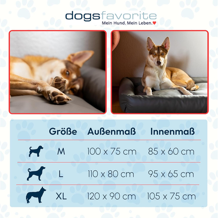 Ортопедична подушка-ліжко для собак M, 100 x 75 см, чорна, з штучної шкіри