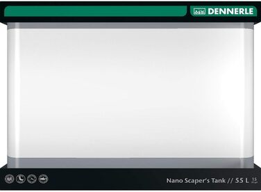 Акваріум Dennerle Nano ScapersTank 55 л для акваскейпінгу, 50×39×36 см