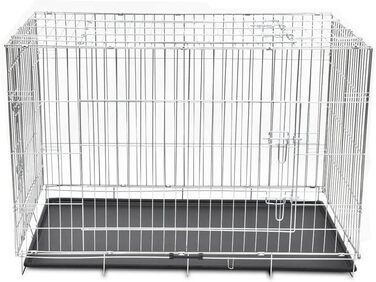 Складаний металевий вольєр для собак vidaXL XXL, транспортна клітка 121x74x83 см