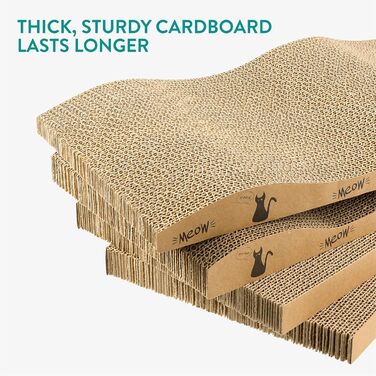 Котячий когтетоп Navaris 4-в-1 - іграшка для котів, когтеточка з картонної хвилястої гофрованої паперу, проста у збірці, багатофункціональна