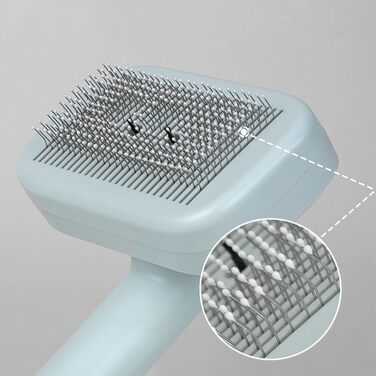 Професійна щітка для тварин Pet Ion Brush з подвійним іонним генератором: самоочисна щітка для собак та котів, м'яке розплутування шерсті та підшерстка, для короткої та довгої шерсті (зелена)