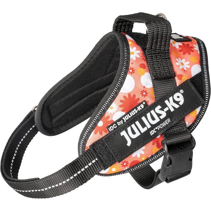 Шлейка Julius-K9 IDC Powergeschirr, рожева з квітами, розмір S/Mini