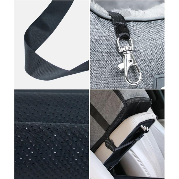 Автокрісло для собак, котів та дрібних тварин. Портативне автоліжко для собак та котів. Зручне автокрісло-підлокітник для тварин. Легко миється.