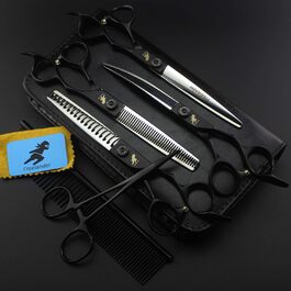 Набір професійних ножиць для грумінгу собак 7.0 дюймів (8 шт.), нержавіюча сталь