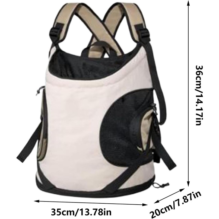 Рюкзак для кота Haustièr з регульованим плечем, 35 см - переноска для кота та собаки, дихаюча, для подорожей та прогулянок