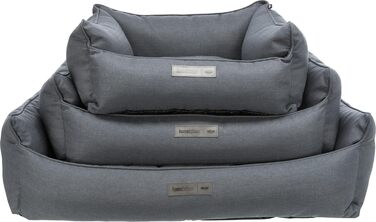 Ліжко для собак TRIXIE Farello, 100x70 см, сіре - м'яке лежанка з поліестеру, для середніх собак, антиковзаюче, можна прати