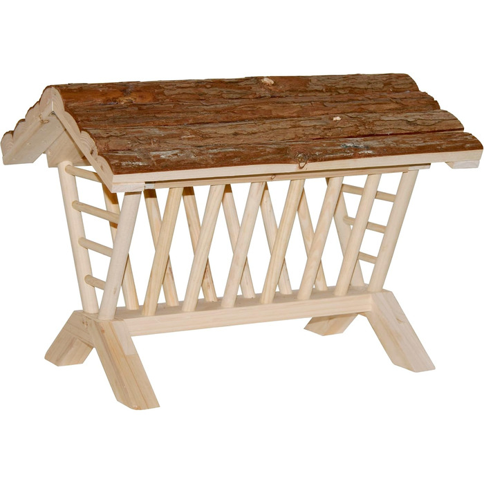 Годівниця для сіна Kerbl Pet Nature 45x32x33 см, дерев'яна