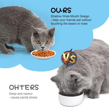 Набір мисок для котів з кераміки (3 шт.) з антиковзними килимками - Katzennapf