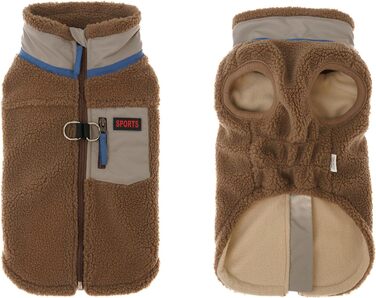 Теплий зимовий одяг для собак: куртка, пуловер, світшот (колір коричневий, розмір M)