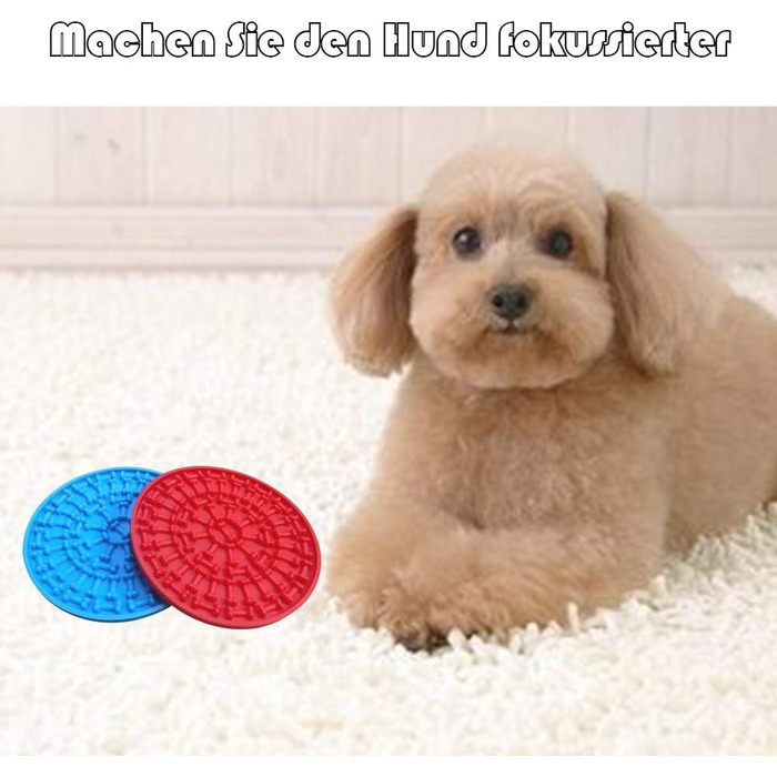 Килимок для миття собак і котів EXFEA: не слизький, з сильною фіксацією, 2 шт. (синій, червоний)