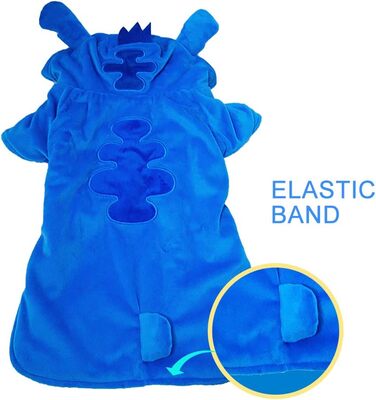 Костюм для домашніх тварин Gimilife: теплий халат-піжама для собак та котів, S (вага 3-7 кг, обхват грудей 44 см)