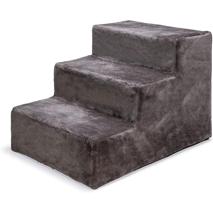Сходи для собак Karlie Easy Step, плюшеві/дерев'яні, темно-сірі, 60x45x40 см